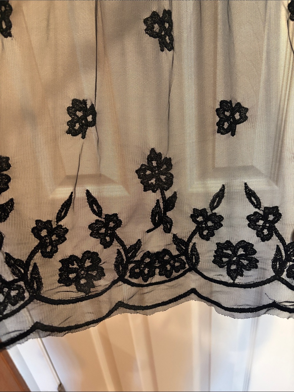 Abercrombie & Fitch Black Sheer Lace Babydoll Dress - Picture 5 of 6